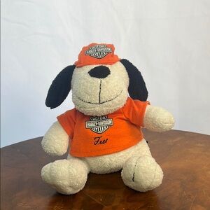 Harley-Davidson Cream and Orange Dog Toy